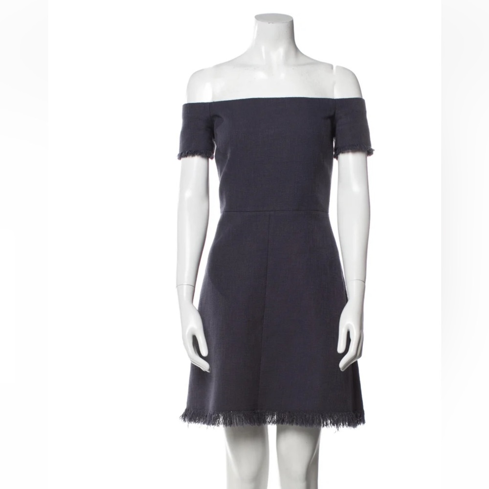 Rebecca Taylor | Navy Off The Shoulder Dress